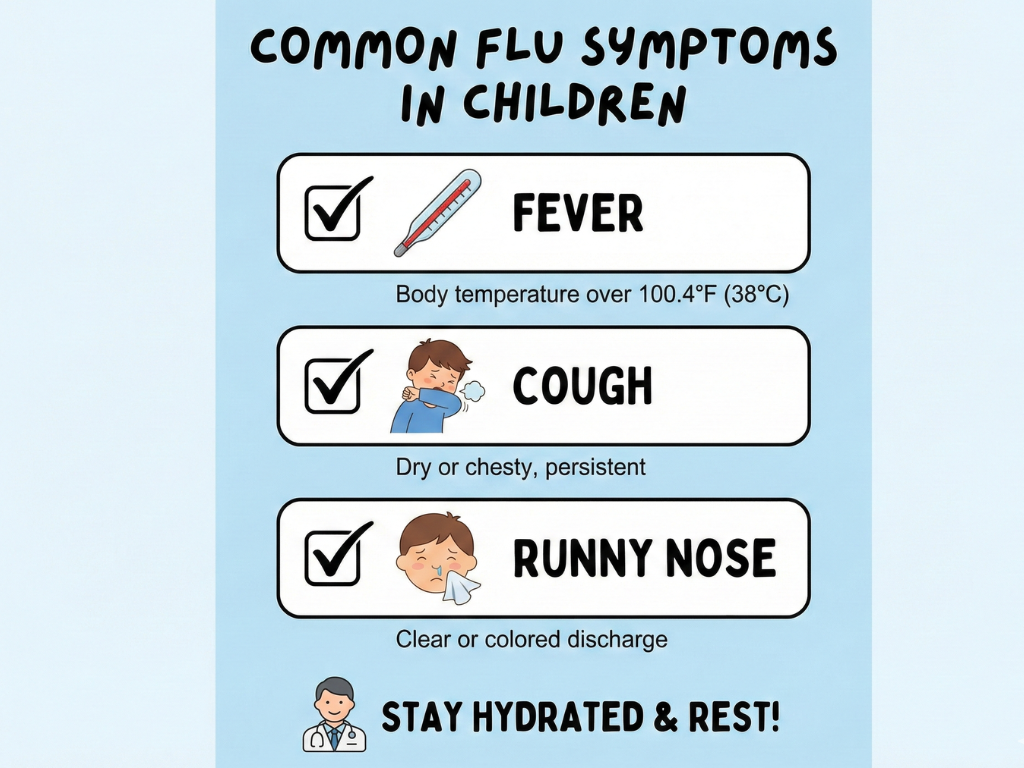 Common flu symptoms in children